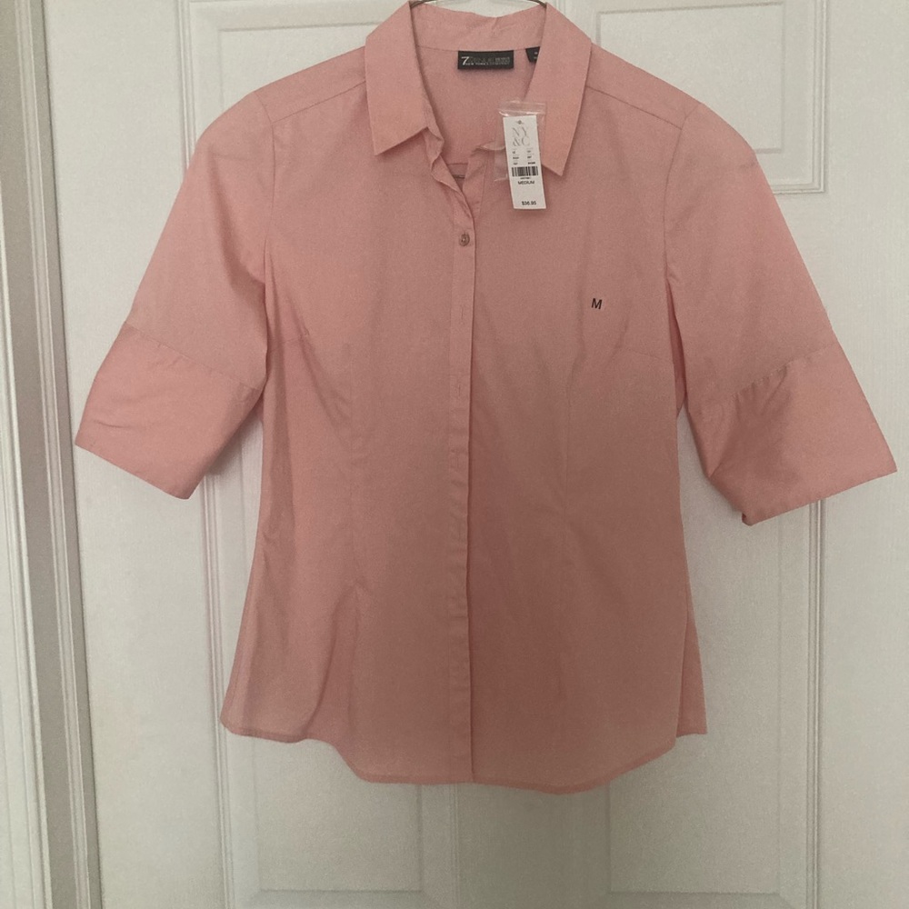 New York & Company 3/4 Sleeve Button-Up; Size M